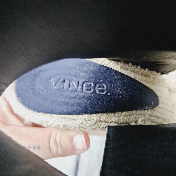 VINCE | Spencer leather open toe espadrille wedge sandals - Picture 11 of 11